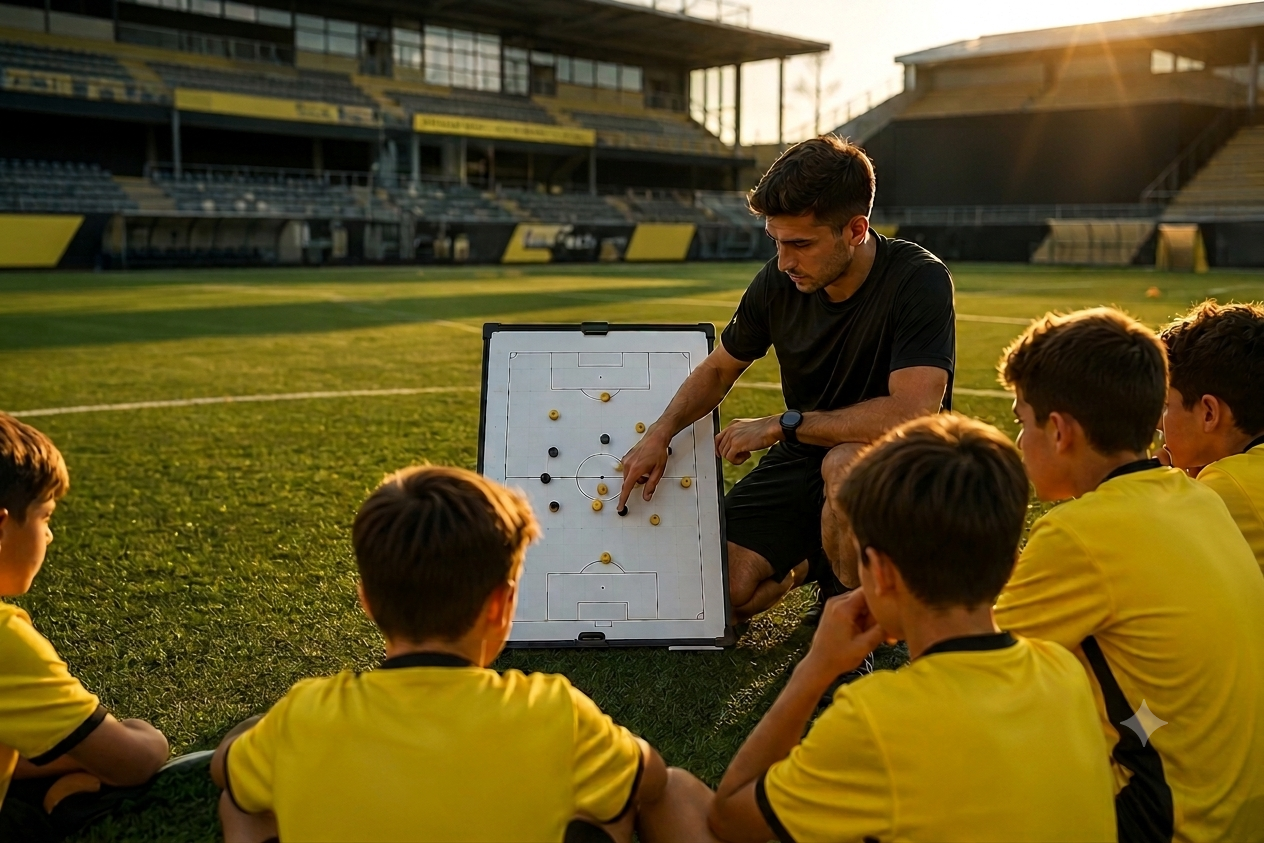 Niños entrenando técnica de fútbol en Vertex Valencia